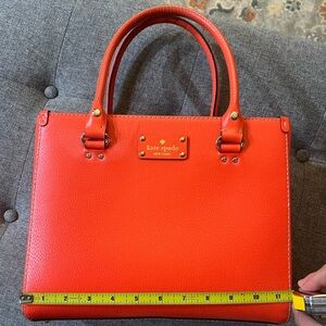 Kate Spade leather tote in orange